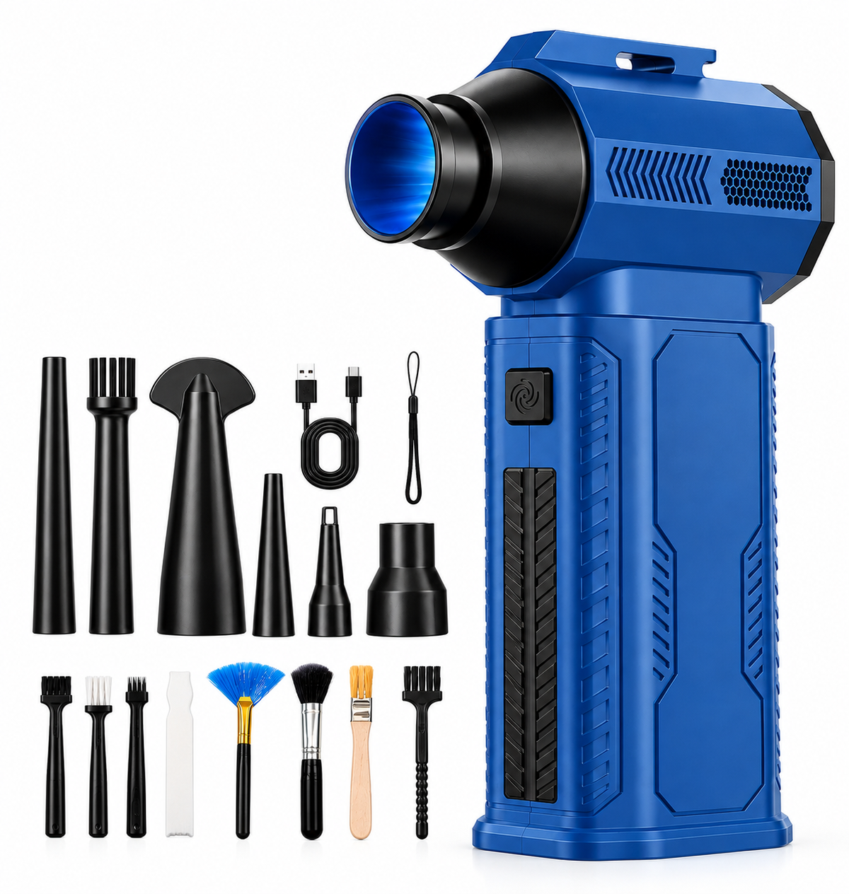 Turbo Jet Electric Air Duster – 130,000 RPM High-Speed Compressed Air Blower for PC, Car & Workshop Cleaning