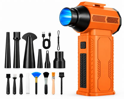 Turbo Jet Electric Air Duster – 130,000 RPM High-Speed Compressed Air Blower for PC, Car & Workshop Cleaning