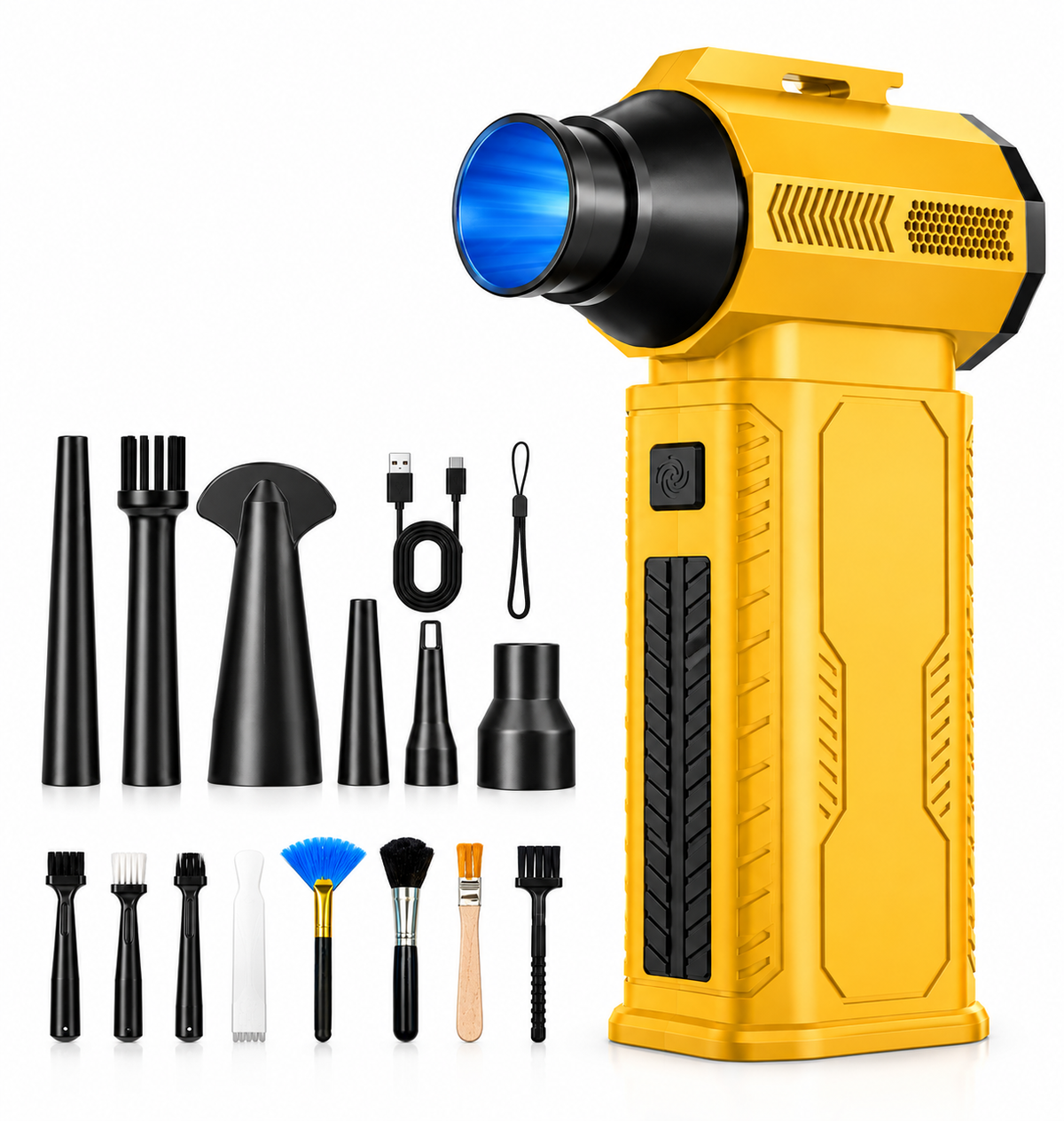 Turbo Jet Electric Air Duster – 130,000 RPM High-Speed Compressed Air Blower for PC, Car & Workshop Cleaning